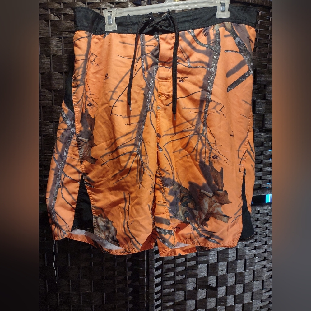 Mossy Oak Orange Camo Swim Trunks Men's XL